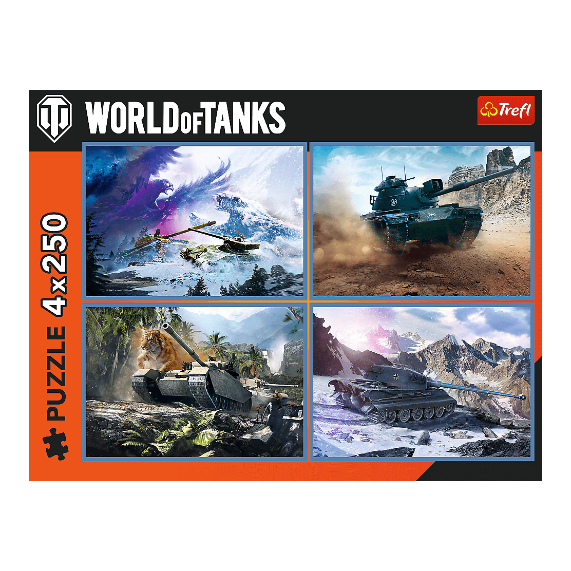 A nagy tankcsata – 4x250 Trefl 250 darabos kirakó puzzle (TR-13347) - puzzlegarden