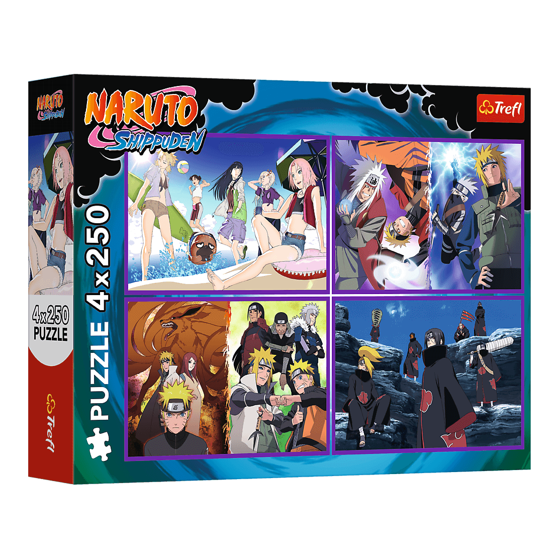 Uzumaki Naruto kalandjai – 4x250 Trefl 250 darabos kirakó puzzle (TR-13339) - puzzlegarden