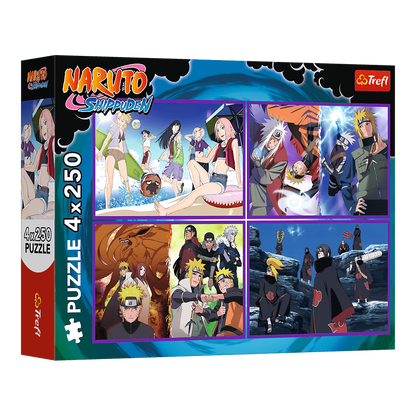 Uzumaki Naruto kalandjai – 4x250 Trefl 250 darabos kirakó puzzle (TR-13339) - puzzlegarden