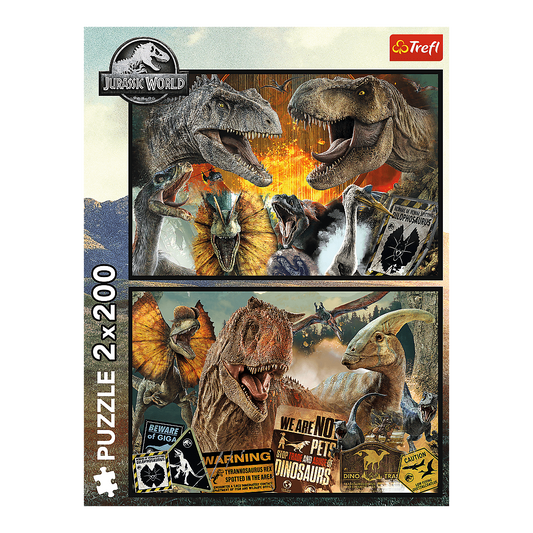 Jurassic World - Ősvilág – 2x200 Trefl 200 darabos kirakó puzzle (TR-13316) - puzzlegarden