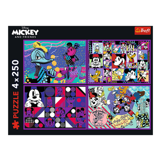Mickey egér kalandjai – 4x250 Trefl 250 darabos kirakó puzzle (TR-13308) - puzzlegarden