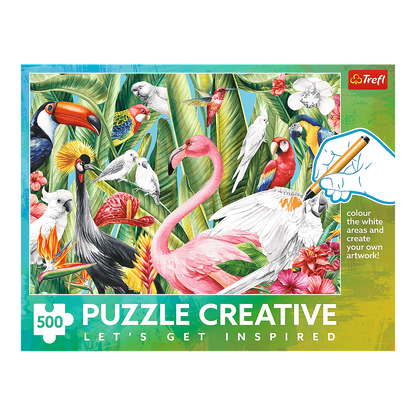 Trópusi madarak - színező kirakó Trefl 500 darabos kirakó puzzle (TR-37564) - puzzlegarden