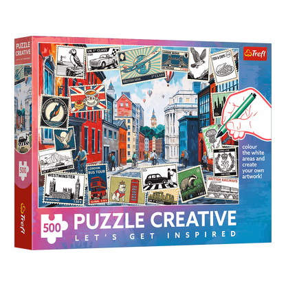 Üdvözlet Londonból - színező kirakó Trefl 500 darabos kirakó puzzle (TR-37563) - puzzlegarden