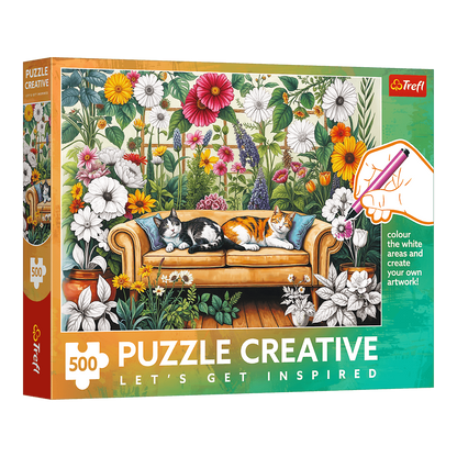 Cicák az üvegházban - színező kirakó Trefl 500 darabos kirakó puzzle (TR-37562) - puzzlegarden