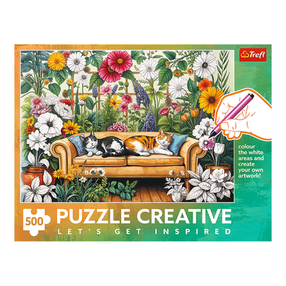 Cicák az üvegházban - színező kirakó Trefl 500 darabos kirakó puzzle (TR-37562) - puzzlegarden