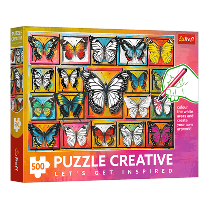 Pillangókollekció - színező kirakó Trefl 500 darabos kirakó puzzle (TR-37561) - puzzlegarden