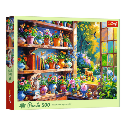 Tavaszi reggel az üvegházban Trefl 500 darabos kirakó puzzle (TR-37558) - puzzlegarden