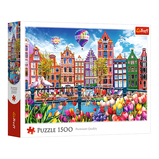 Színes Amszterdam Trefl 1500 darabos kirakó puzzle (TR-26221) - puzzlegarden