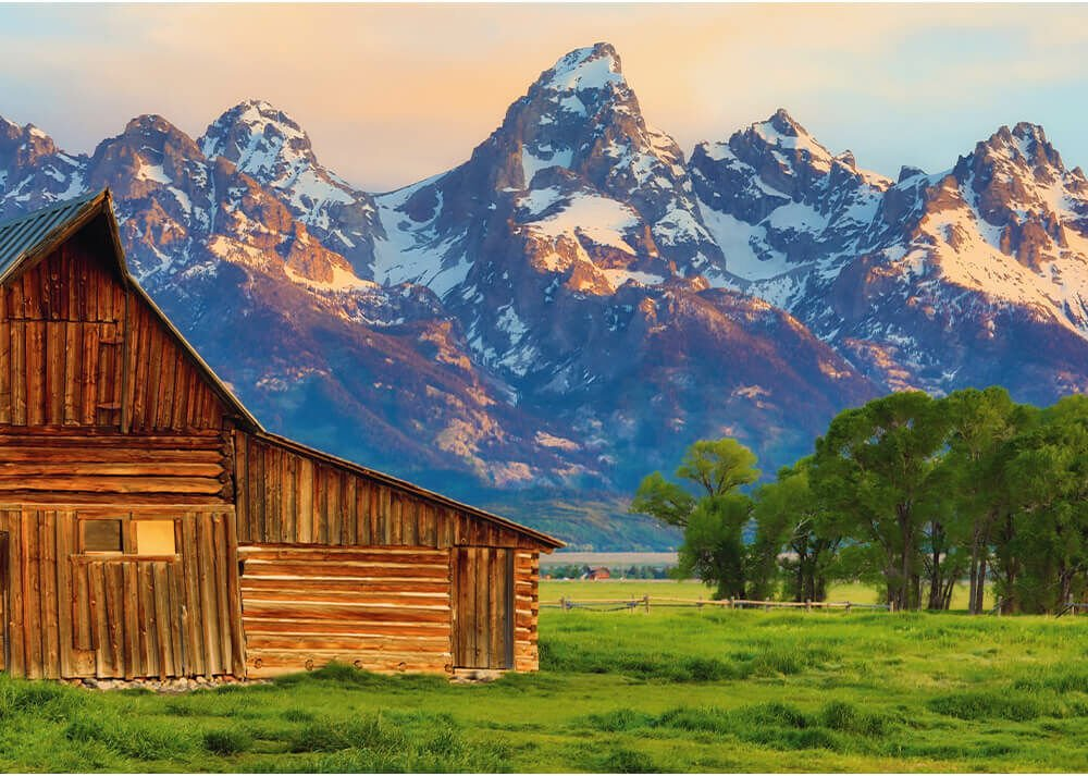 Kilátás a Teton-hegységre – a kirakó képe