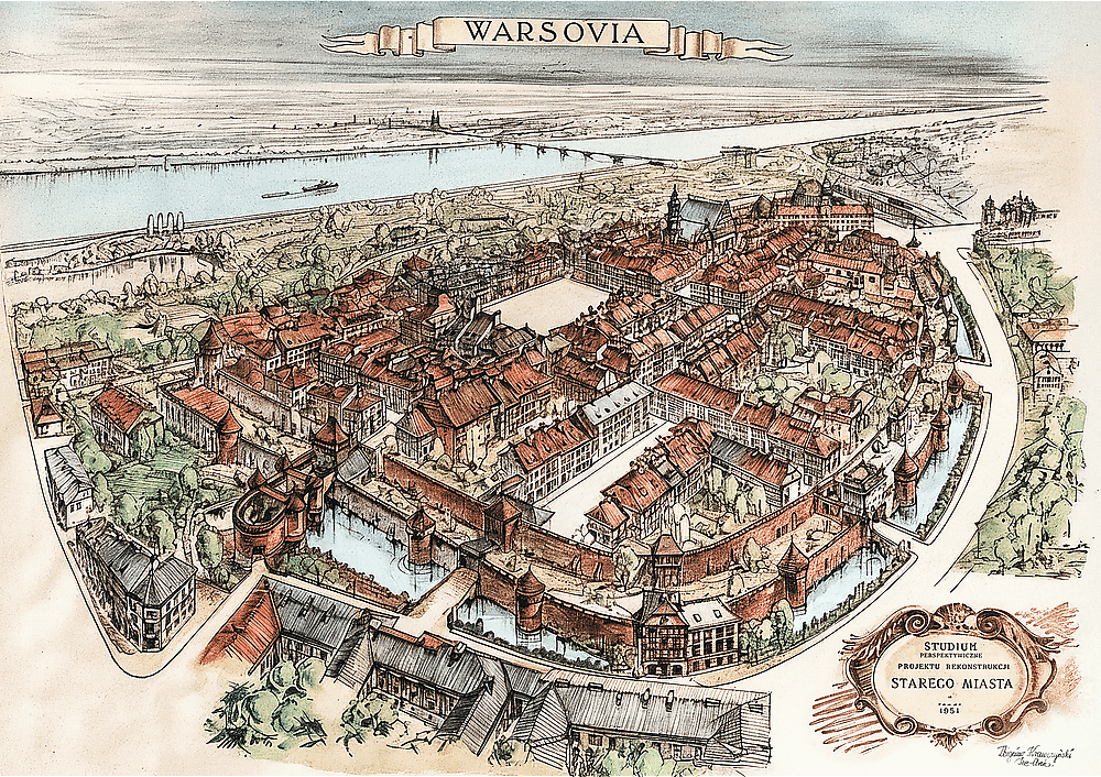 Varsó óvárosának újjáépítési terve, 1951 – Trefl 12206 – teljes kirakókép
