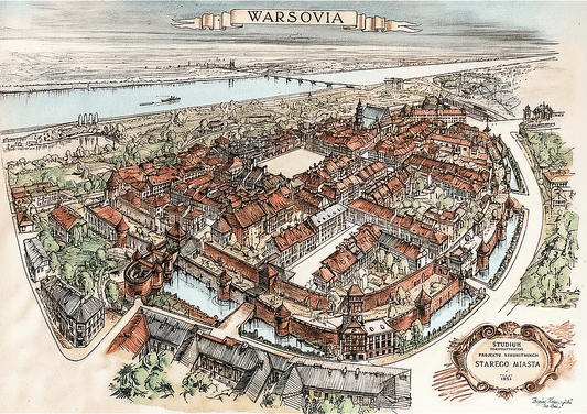 Varsó óvárosának újjáépítési terve, 1951 – Trefl 12206 – teljes kirakókép