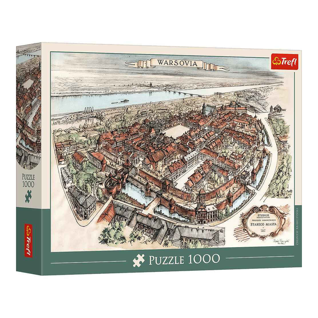 Varsó óvárosának újjáépítési terve, 1951 – Trefl 12206 – doboz