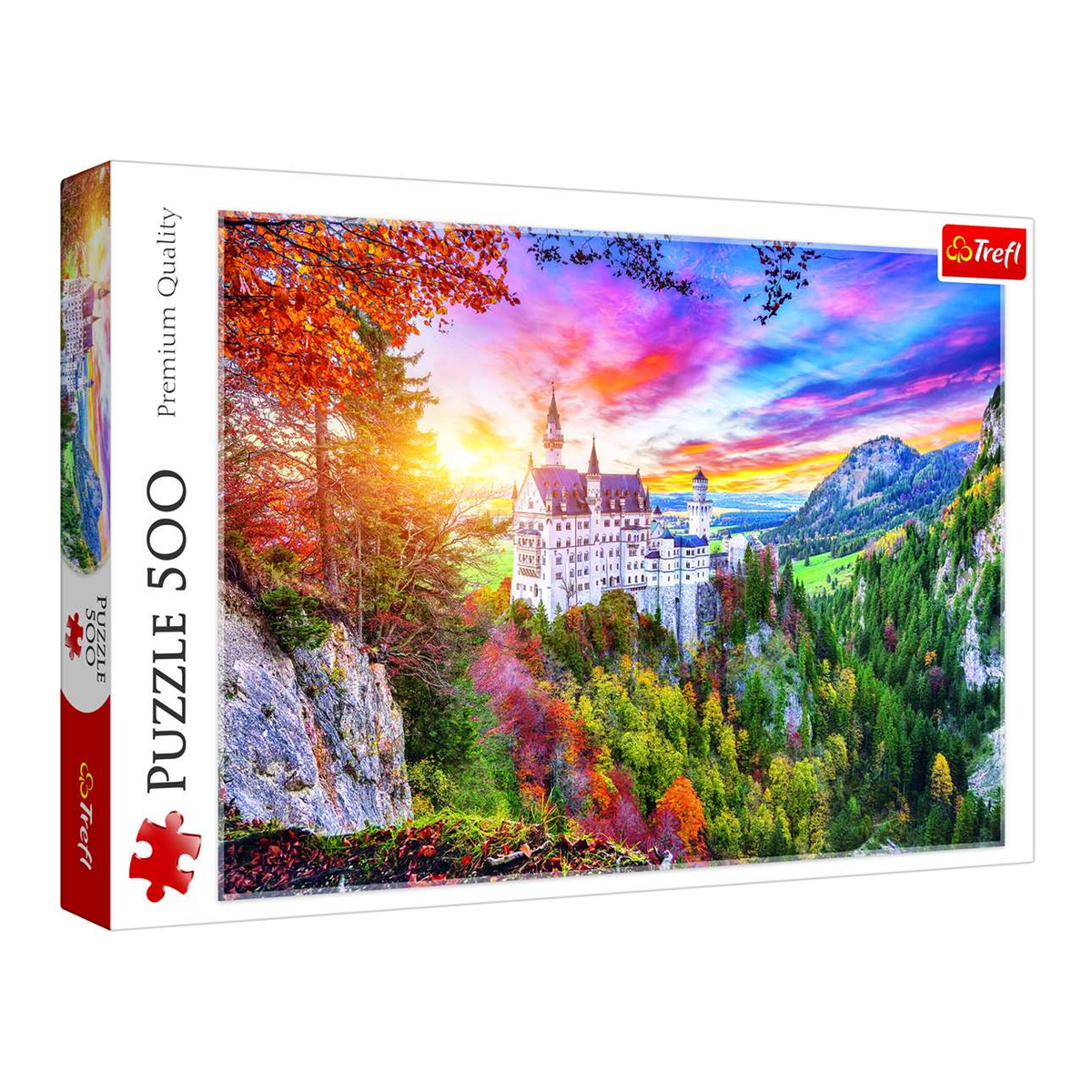 Kilátás a Neuschwanstein-kastélyra, Németország – Trefl 37427 – doboz