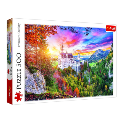 Kilátás a Neuschwanstein-kastélyra, Németország – Trefl 37427 – doboz