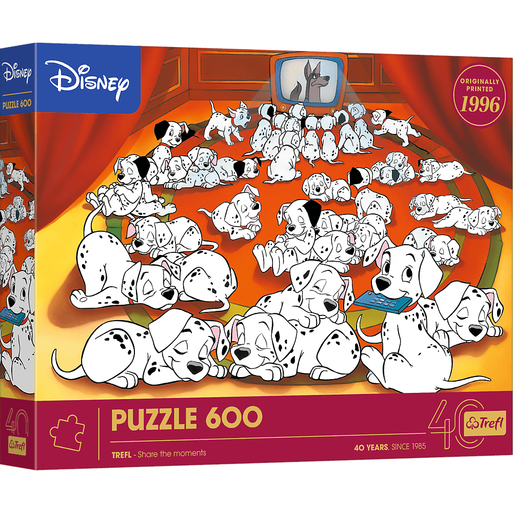 Trefl 40 Éves Jubileum - 101 kiskutya Trefl 600 darabos kirakó puzzle (TR - 37604 5900511376043) - puzzlegarden