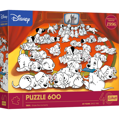 Trefl 40 Éves Jubileum - 101 kiskutya Trefl 600 darabos kirakó puzzle (TR - 37604 5900511376043) - puzzlegarden