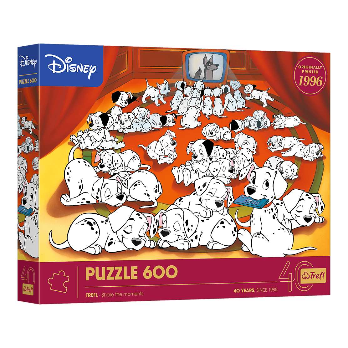 Trefl 40 Éves Jubileum - 101 kiskutya Trefl 600 darabos kirakó puzzle (TR-37604) - puzzlegarden