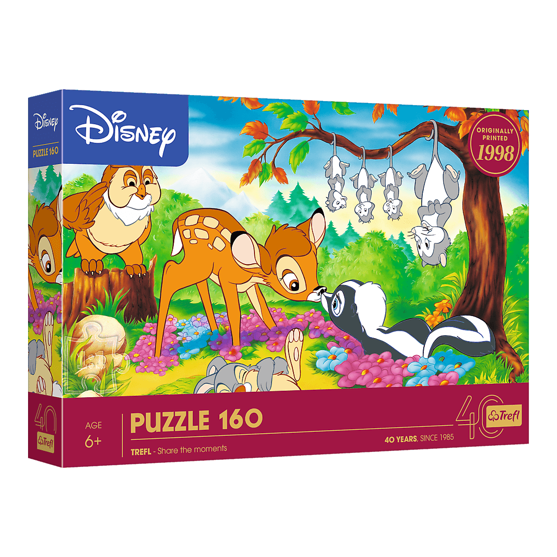 Trefl 40 Éves Jubileum – Bambi és erdei barátai Trefl 160 darabos kirakó puzzle (TR-40054) - puzzlegarden