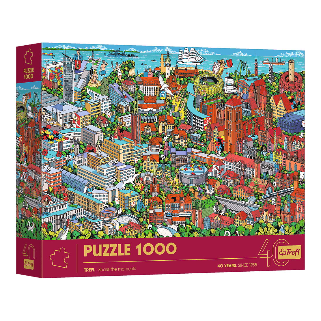 Trefl 40 Éves Jubileum - Háromváros Trefl 1000 darabos kirakó puzzle (TR-10924) - puzzlegarden