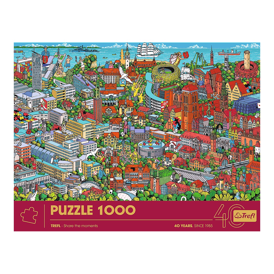 Trefl 40 Éves Jubileum - Háromváros Trefl 1000 darabos kirakó puzzle (TR-10924) - puzzlegarden