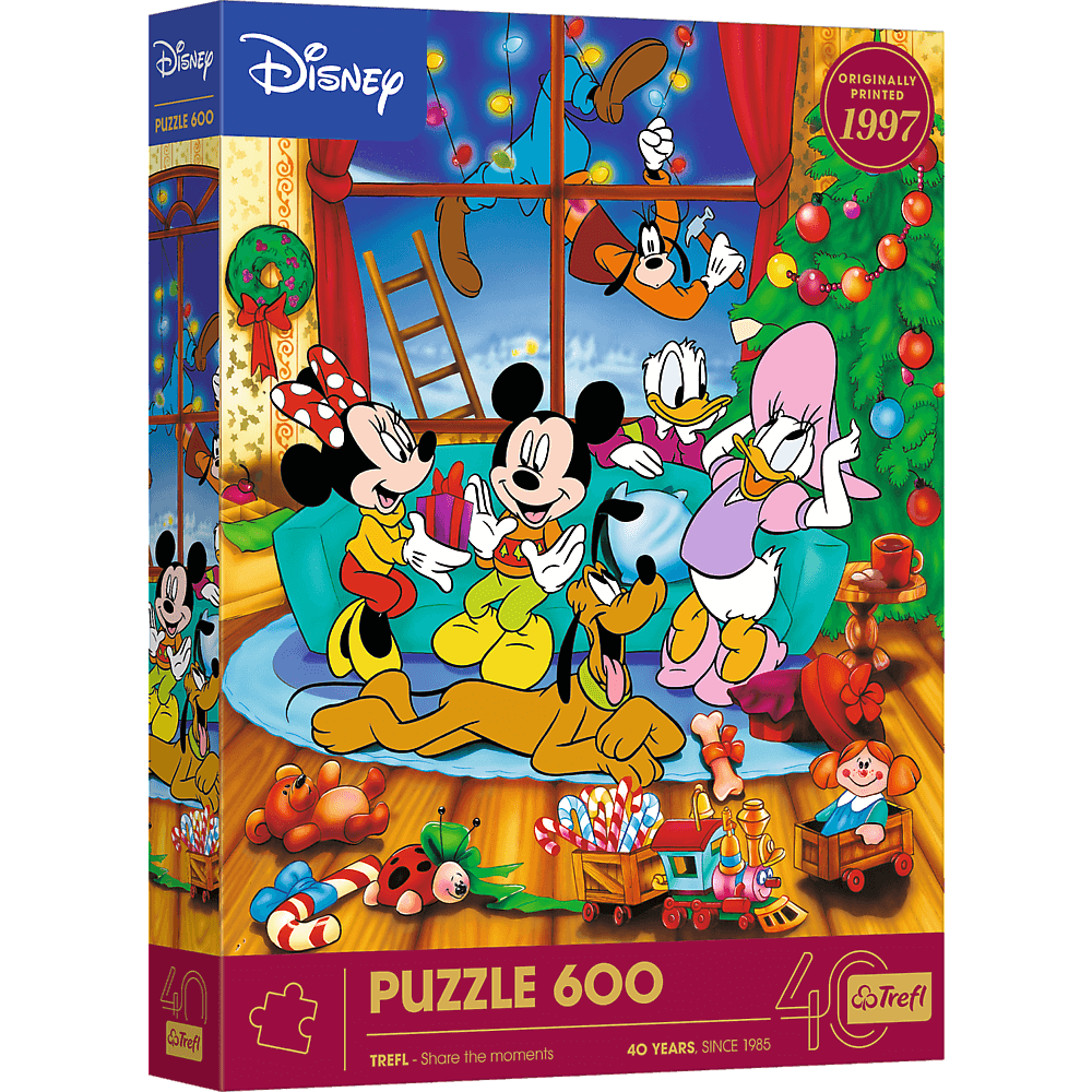 Trefl 40 Éves Jubileum - Mickey egér és barátai – Karácsony Trefl 600 darabos kirakó puzzle (TR - 37602 5900511376029) - puzzlegarden