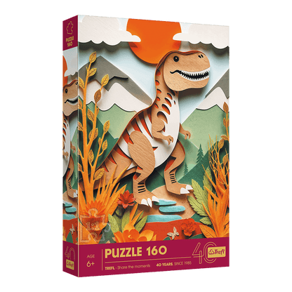 Trefl 40 Éves Jubileum – Papírművészet: Dinoszaurusz Trefl 160 darabos kirakó puzzle (TR-40048) - puzzlegarden