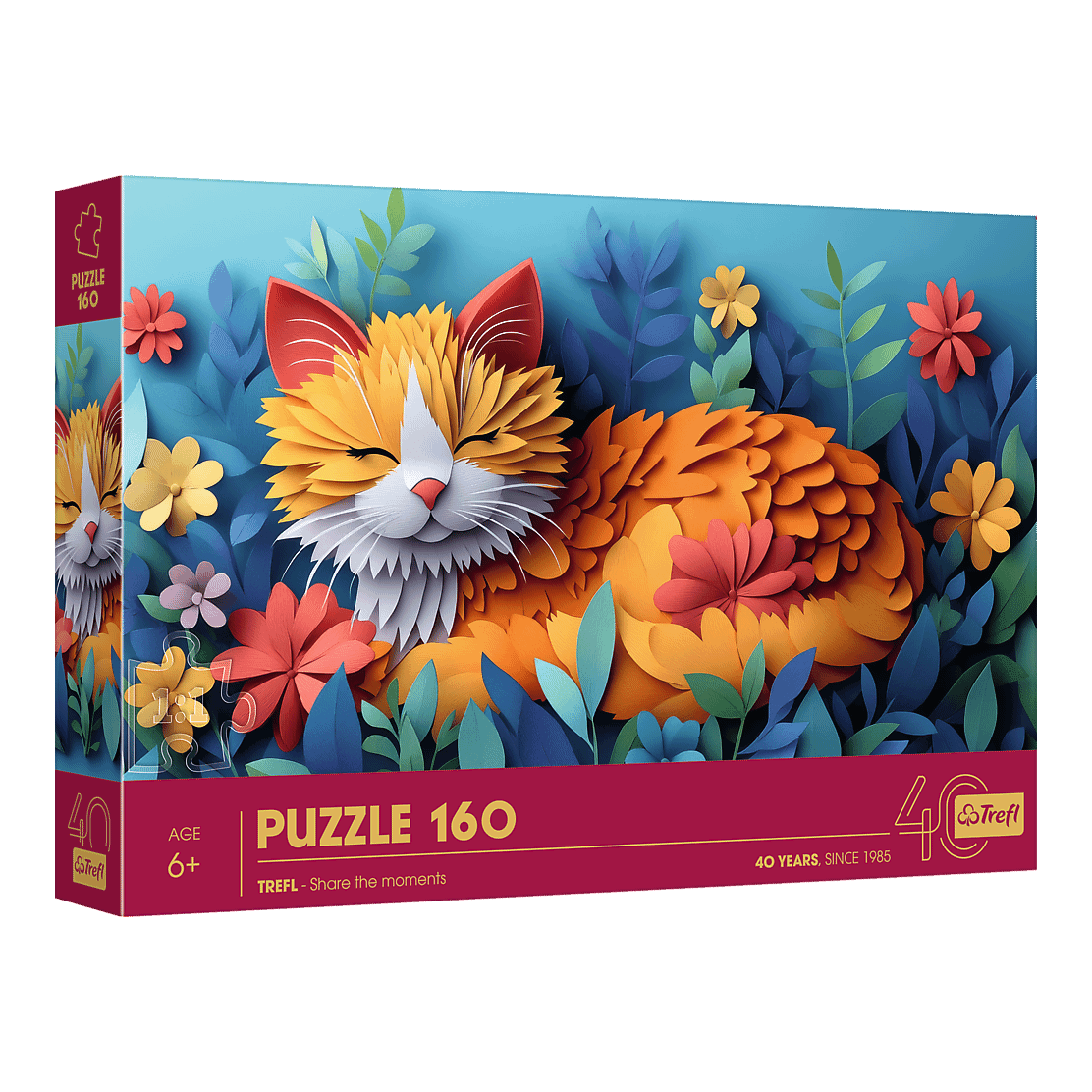 Trefl 40 Éves Jubileum – Papírművészet: Kiscica Trefl 160 darabos kirakó puzzle (TR-40049) - puzzlegarden