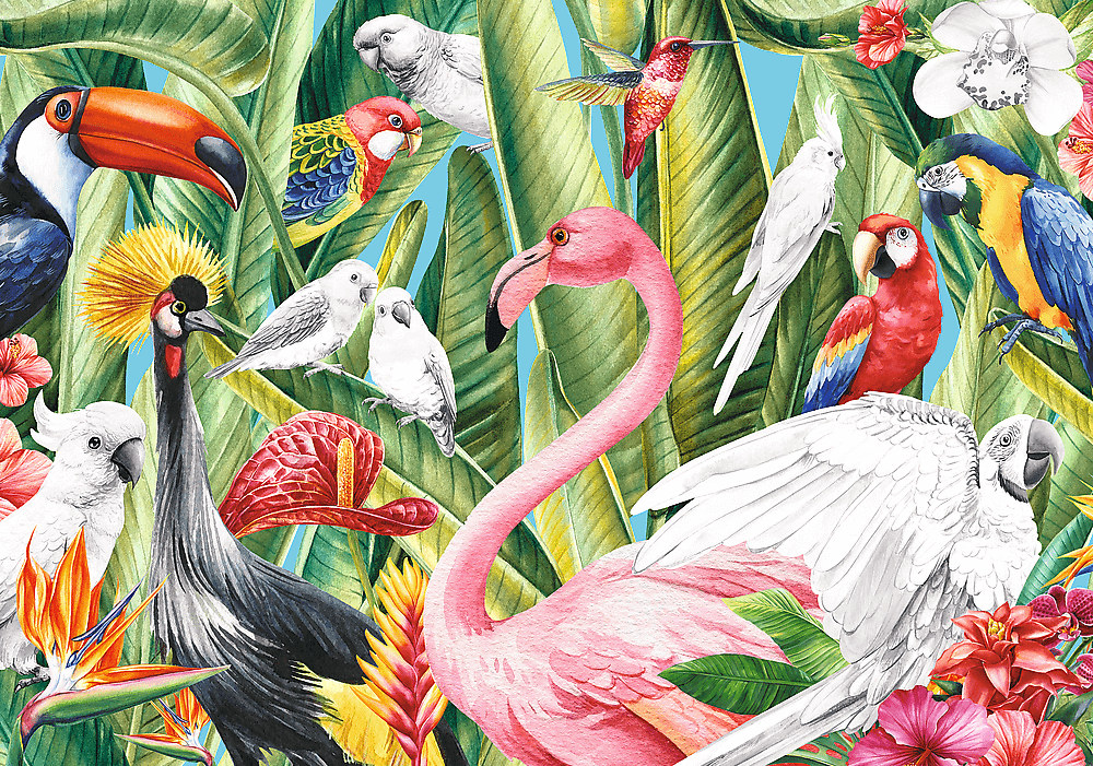 Trópusi madarak - színező kirakó Trefl 500 darabos kirakó puzzle (TR-37564) - puzzlegarden