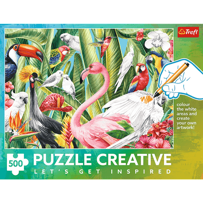 Trópusi madarak - színező kirakó Trefl 500 darabos kirakó puzzle (TR-37564) - puzzlegarden