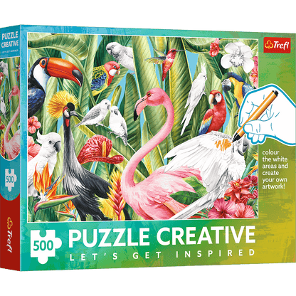 Trópusi madarak - színező kirakó Trefl 500 darabos kirakó puzzle (TR-37564) - puzzlegarden