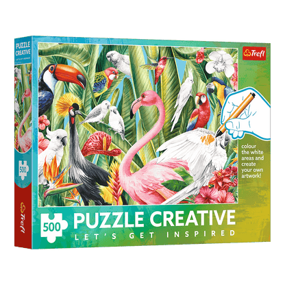 Trópusi madarak - színező kirakó Trefl 500 darabos kirakó puzzle (TR-37564) - puzzlegarden