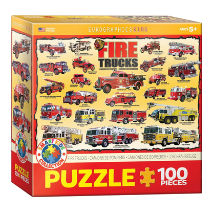 Tűzoltóautók Eurographics 100 darabos kirakó puzzle (EUR-6100-0239) - puzzlegarden