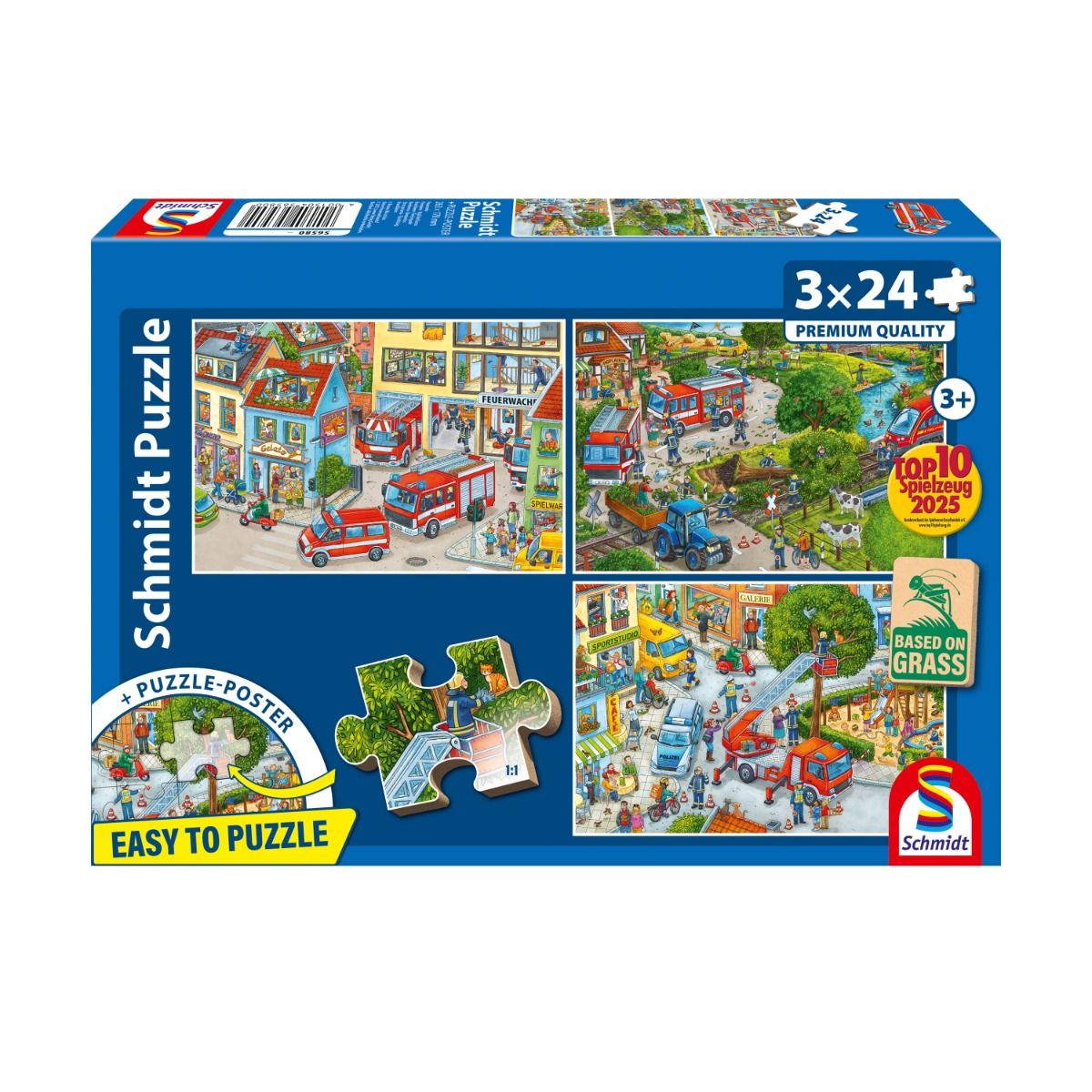 Tűzoltók – 3x24 Schmidt Spiele 3x24 darabos kirakó puzzle (SCH-56580) - puzzlegarden