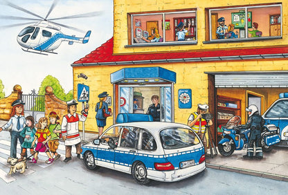 Tűzoltók és rendőrök – 3x24 Schmidt Spiele 3x24 darabos kirakó puzzle (SCH-56215) - puzzlegarden