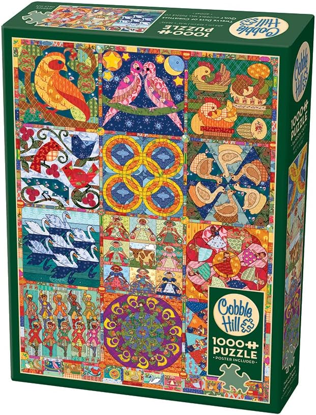 Twelve Days of Christmas Takaró Cobble Hill 1000 darabos kirakó puzzle (CH - 40049 625012400497) - puzzlegarden