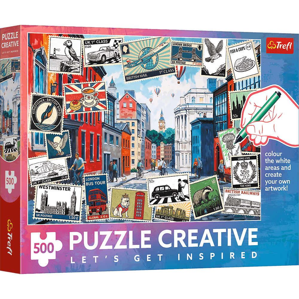 Üdvözlet Londonból - színező kirakó Trefl 500 darabos kirakó puzzle (TR-37563) - puzzlegarden