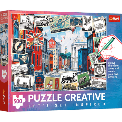 Üdvözlet Londonból - színező kirakó Trefl 500 darabos kirakó puzzle (TR-37563) - puzzlegarden