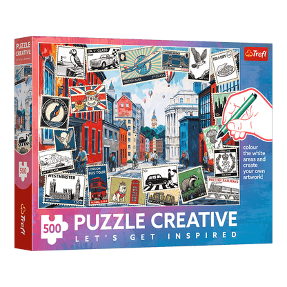Üdvözlet Londonból - színező kirakó Trefl 500 darabos kirakó puzzle (TR-37563) - puzzlegarden