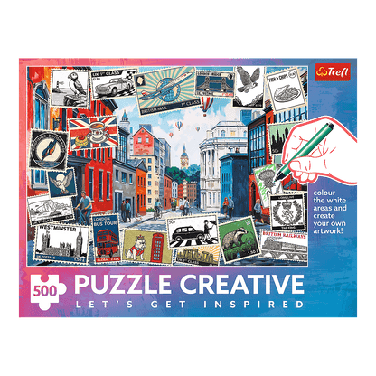 Üdvözlet Londonból - színező kirakó Trefl 500 darabos kirakó puzzle (TR-37563) - puzzlegarden