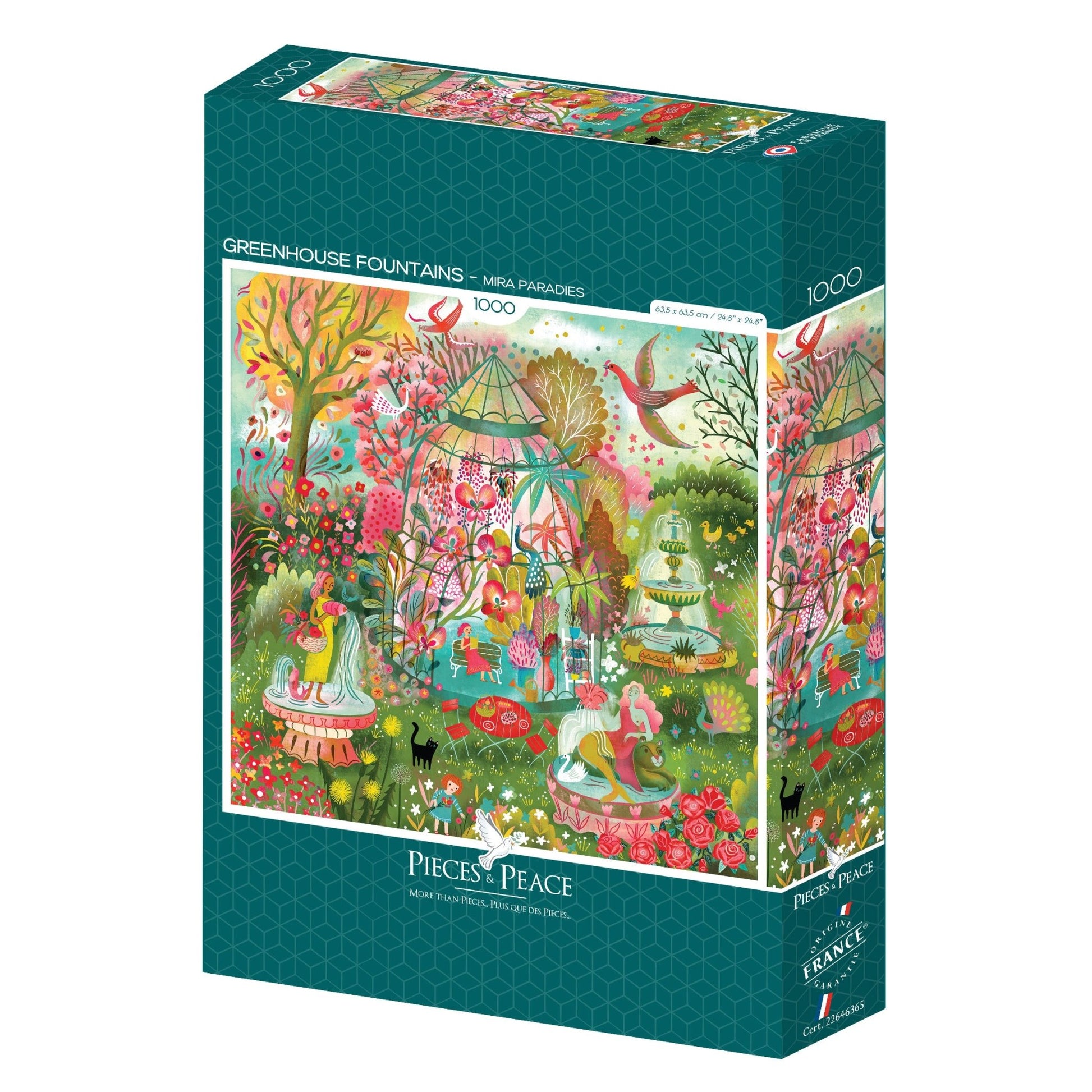 Üvegház és szökőkút Pieces & Peace 1000 darabos kirakó puzzle (PaP-00218) - puzzlegarden