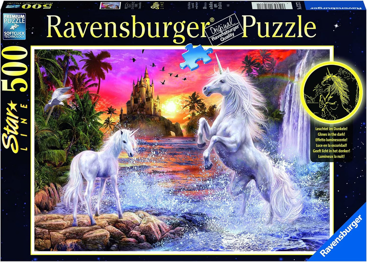 Unicornisok a folyóparton Ravensburger 500 darabos kirakó puzzle (RA-17277 4005556172771) - puzzlegarden