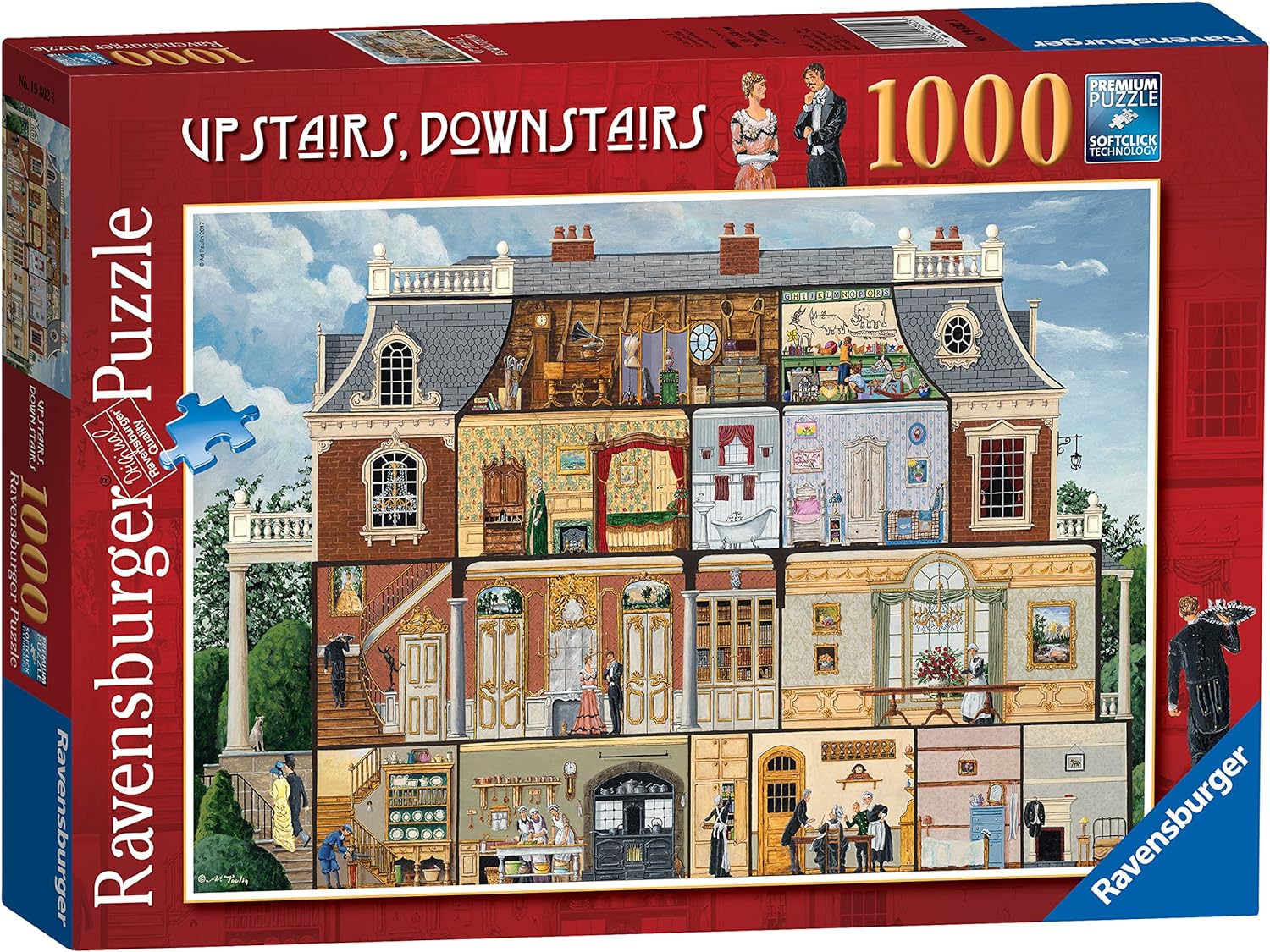 Upstairs, Downstairs Ravensburger 1000 darabos kirakó puzzle (RA-19802 4005556198023) - puzzlegarden