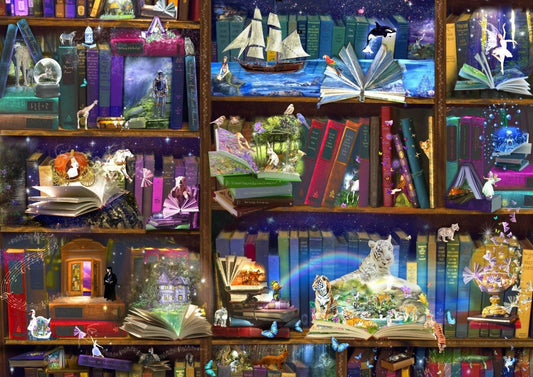 Utazás a könyvek körül Bluebird 3000 darabos kirakó puzzle (BB-70199 3663384701993) - puzzlegarden