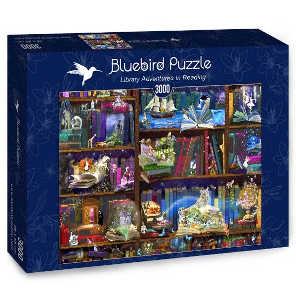 Utazás a könyvek körül Bluebird 3000 darabos kirakó puzzle (BB-70199 3663384701993) - puzzlegarden