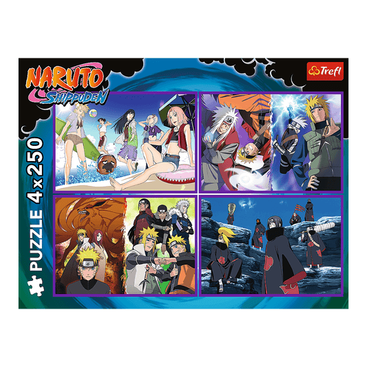 Uzumaki Naruto kalandjai – 4x250 Trefl 250 darabos kirakó puzzle (TR-13339) - puzzlegarden