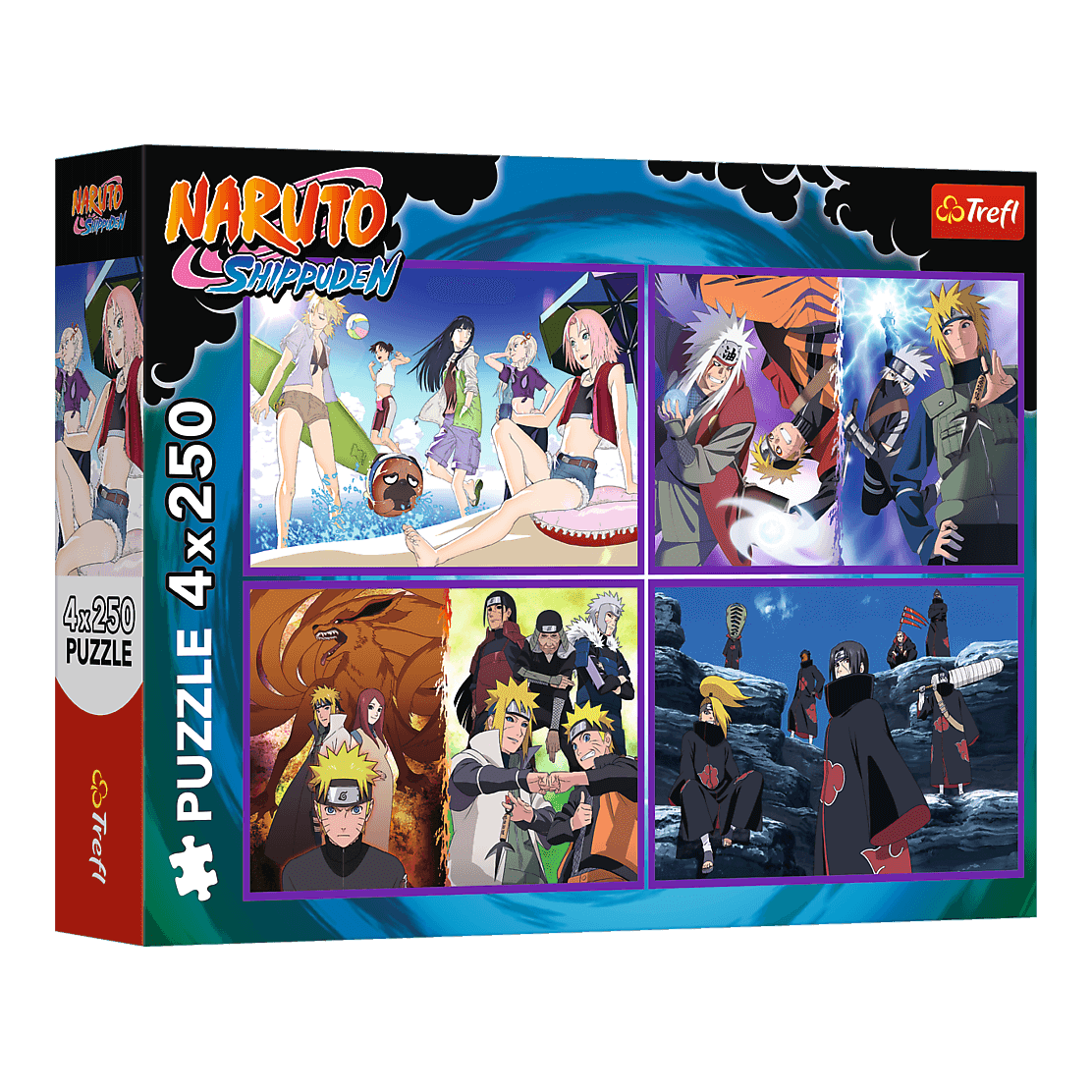 Uzumaki Naruto kalandjai – 4x250 Trefl 250 darabos kirakó puzzle (TR-13339) - puzzlegarden