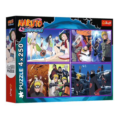 Uzumaki Naruto kalandjai – 4x250 Trefl 250 darabos kirakó puzzle (TR-13339) - puzzlegarden