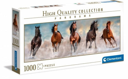 Vágtató lovak - panoráma Clementoni 1000 darabos kirakó puzzle (CL-39607 8005125396078) - puzzlegarden