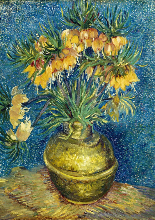 Van Gogh - Császárliliomok rézből készült vázában Bluebird 1000 darabos kirakó puzzle (BB-60114 3663384601149) - puzzlegarden