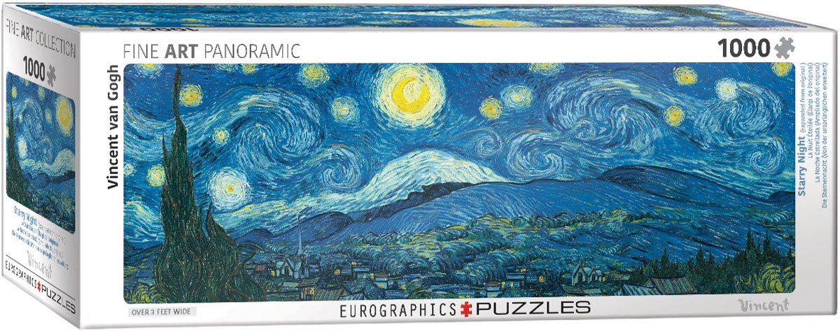 Van Gogh – Csillagos éj – panoráma Eurographics 1000 darabos kirakó puzzle (EUR-6010-5309) - puzzlegarden